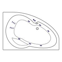 Акриловая ванна Excellent Newa 160x95 R WAEX.NEP16.LINE.GL с гидромассажем — фото 6, Ванны