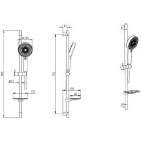 Душевой гарнитур Aquatek AQ2031CR Хром — фото 2, Душевое оборудование. Душевая программа
