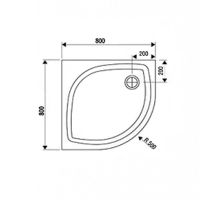 Душевой поддон из искусственного камня Ravak Elipso Pro 80х80 Flat XA234411010 Белый — фото 3, Душевые поддоны
