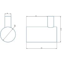Крючок Haiba HB8405-4 Бронза — фото 2, Крючки для полотенец