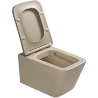 Унитаз SantiLine SL-5007BG подвесной Бежевый матовый с сиденьем Микролифт — фото 3, Подвесные унитазы