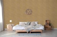 Обои Grandeco Elementum EE 1101 Винил на флизелине (0,53*10,05) Бежевый/Желтый/Коричневый, Полоса/Рогожка — фото 5, Обои для стен