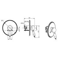 Товар: Смеситель для душа Boheme Tradizionale Nero 255 Золото - фото 3 Смеситель для душа Boheme Tradizionale Nero 255 Золото — фото 3, Смесители