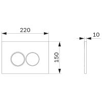 Клавиша смыва AM.PM Pro С L I070138 Черная матовая — фото 2, Кнопки смыва