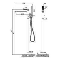 Товар: Смеситель для ванны Orange Lutz M04-336cr Хром - фото 9 Смеситель для ванны Orange Lutz M04-336cr Хром — фото 9, Смесители