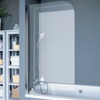 Шторка на ванну Koller Pool Waterfall Line 75 L QP93 профиль Хром стекло прозрачное — фото 1, Неподвижные шторки для ванной