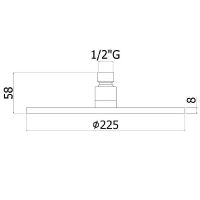 Верхний душ Paffoni Master ZSOF074CR Хром — фото 2, Верхние души