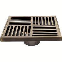 Душевой трап Gappo G81501-4 с решеткой Бронза — фото 1, Трапы для душа