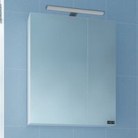 Зеркальный шкаф СанТа Стандарт 70 с подсветкой Белый — фото 1, Зеркальные шкафы в ванную