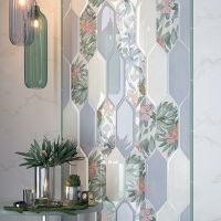 Керамическая плитка Kerama Marazzi Фурнаш грань белый глянцевый 35028 настенная 14х34 см — фото 3, Керамическая плитка