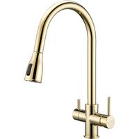 Смеситель для кухни Paulmark Lange La214212-SBG Светлое брашированное золото — фото 1, Смесители для кухни