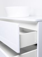 Тумба с раковиной Orange Otto 100 Ot-100TuMDF+B08-360W подвесная Белый глянец — фото 8, Тумбы с раковиной