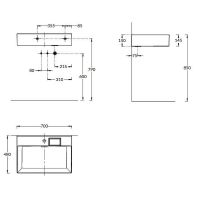 Товар: Раковина Kerama Marazzi Logica 70 LO.wb.70.1 Белая глянцевая - фото 8 Раковина Kerama Marazzi Logica 70 LO.wb.70.1 Белая глянцевая — фото 8, Раковины подвесные