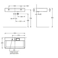 Раковина Kerama Marazzi Logica 90 LO.wb.90.2 Белая глянцевая — фото 6, Раковины