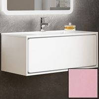 Тумба с раковиной SanVit Бруно-1 120 kbruno1120 в цвете Ral подвесная Розовый глянец — фото 1, Мебель для ванной