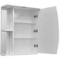 Зеркальный шкаф Stella Polar Волна Лана 55 SP-00000044 с подсветкой Белый — фото 3, Мебель для ванной