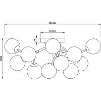 Товар: Потолочный светильник Maytoni Modern Dallas MOD545CL-12BS Белый Латунь - фото 4 Потолочный светильник Maytoni Modern Dallas MOD545CL-12BS Белый Латунь — фото 4, Светильники