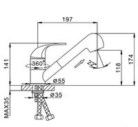 Товар: Смеситель для кухни Frap H02 F6002-B Хром - фото 5 Смеситель для кухни Frap H02 F6002-B Хром — фото 5, Смесители для кухни