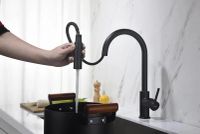 Смеситель для кухни Aquatek Европа Черный матовый арт-AQ1384MB — фото 7, Смесители для кухни