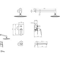 Товар: Душевая система Boheme Venturo 384-B-2 Черная Золото - фото 2 Душевая система Boheme Venturo 384-B-2 Черная Золото — фото 2, Душевое оборудование. Душевая программа