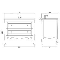 Тумба под раковину Creto Viva 85 13-1008O Olivine — фото 5, Тумбы под раковину