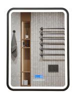 Товар: Зеркало Art&Max Genova AM-Gen-600-800-S-F-MFP с подсветкой с музыкальным блоком Черное - фото 5 Зеркало Art&Max Genova AM-Gen-600-800-S-F-MFP с подсветкой с музыкальным блоком Черное — фото 5, Мебель для ванной