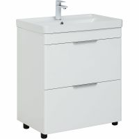 Тумба под раковину Aquanet Ирис new 70 310153 Белый глянец — фото 1, Тумбы под раковину