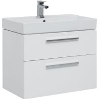 Тумба под раковину Aquanet Nova 75 242262 подвесная Белый глянец — фото 1, Мебель для ванной