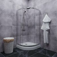 Душевой уголок Triton Альфа-Хром 90х90 Щ0000049613 профиль Хром стекло прозрачное — фото 2, Душевые уголки