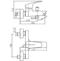 Товар: Смеситель для ванны Aquanet Static AF330-20B 261822 Черный матовый - фото 2 Смеситель для ванны Aquanet Static AF330-20B 261822 Черный матовый — фото 2, Смеситель для ванны