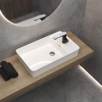 Раковина Berges Ego SL 60 182013 Белая глянцевая — фото 3, Раковины накладные