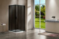 Душевой уголок Vincea Garda 90x80 VSS-1G8090CGB профиль Черный стекло тонированное — фото 3, Прямоугольные душевые уголки