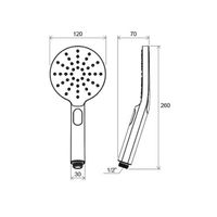 Ручной душ Ravak 956.00 X07P233 Хром — фото 3, Лейки для душа