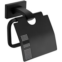 Держатель туалетной бумаги Gappo G0703-6 с крышкой Черный матовый — фото 1, Держатели туалетной бумаги