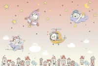 Фреска детская Ortograf Для самых маленьких 32964 Фактура бархат FX Флизелин (4*2,7) Розовый/Разноцветный, Мультимедия — фото 2, Фрески