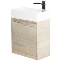 Тумба под раковину BelBagno Kraft Mini 50 R KRAFT MINI-500/260-1A-SO-RGB-R подвесная Rovere Galifax Bianco — фото 1, Тумбы под раковину