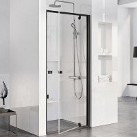 Душевая дверь Ravak Pivot PDOP1-80 03G40300Z1 профиль Черный стекло Transparent — фото 1, Распашные душевые двери
