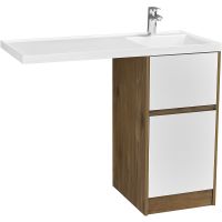 Тумба под раковину Aquaton Лондри 105 1A267001LHDR0 Дуб Рустикальный без фасада — фото 2, Тумбы под раковину