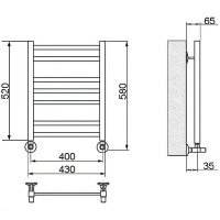 Товар: Водяной полотенцесушитель Ника Modern ЛМ 5 60x40 с вентилями Хром 7 перекладин - фото 2 Водяной полотенцесушитель Ника Modern ЛМ 5 60x40 с вентилями Хром 7 перекладин — фото 2, Водяные полотенцесушители