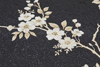 Обои Solo Sakura SL8666-26 Винил на флизелине (1,06*10) Черный/Бежевый, Цветы — фото 2, Обои для стен