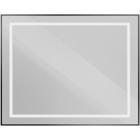 Зеркало BelBagno Kraft 100 SPC-KRAFT-1000-800-SENS-NERO с подсветкой Черное с сенсорным выключателем — фото 1, Мебель для ванной