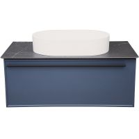Тумба под раковину La Fenice Elba 90 FNC-01-ELB-BG-90 подвесная Синяя матовая — фото 3, Мебель для ванной
