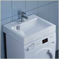 Товар: Раковина Paola Siena 60x50 на стиральную машину Белая глянцевая - фото 6 Раковина Paola Siena 60x50 на стиральную машину Белая глянцевая — фото 6, Раковины