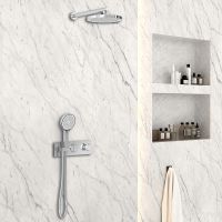 Душевая система Vincea VSFW-422T2CH с термостатом Хром — фото 3, Встраиваемые душевые комплекты