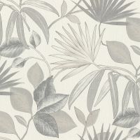 Обои RASCH Composition XL 974003 Винил на флизелине (1,06*10,05) Серый, Листья — фото 1, Обои для стен