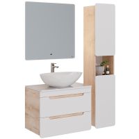 Товар: Тумба под раковину Lemark Olivia 80 LM08OL80T подвесная Белый глянец Дуб Кантри - фото 8 Тумба под раковину Lemark Olivia 80 LM08OL80T подвесная Белый глянец Дуб Кантри — фото 8, Мебель для ванной