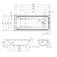 Товар: Каркас для ванны AM.PM Gem 160x70 W90A-160-070W-R Серый - фото 2 Каркас для ванны AM.PM Gem 160x70 W90A-160-070W-R Серый — фото 2, Комплектующие