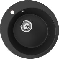 Кухонная мойка Ulgran Classic U-405-344 Ультра-черная — фото 1, Кухонные мойки