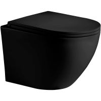 Унитаз WeltWasser Merzbach 004 MT-BL 10000003695 подвесной Черный матовый с сиденьем Микролифт — фото 1, Подвесные унитазы