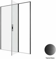 Душевая дверь Allen Brau Priority 160 3.31039.BBA профиль Черный браш стекло прозрачное — фото 9, Распашные душевые двери